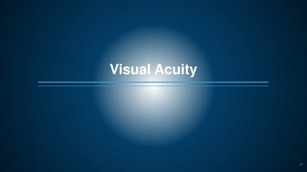 visual acuity