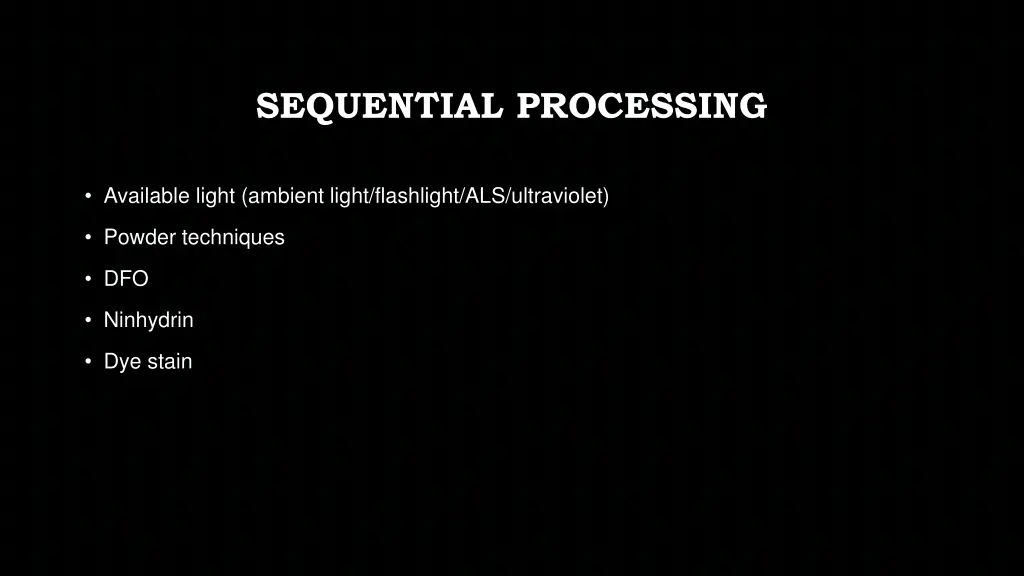 sequential processing