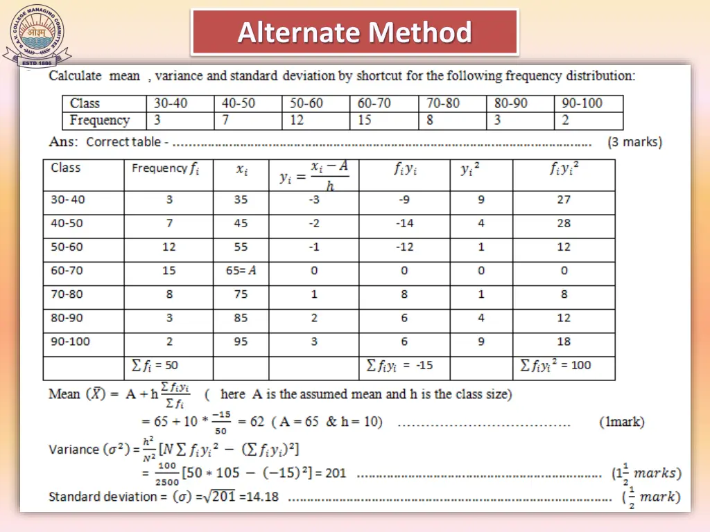 alternate method