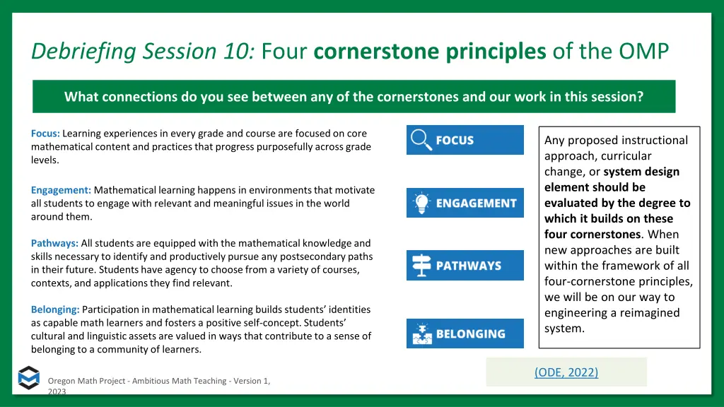 debriefing session 10 four cornerstone principles