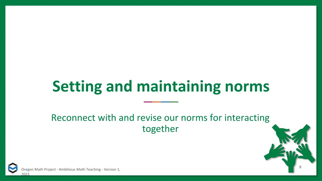 setting and maintaining norms