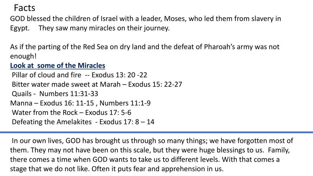facts god blessed the children of israel with