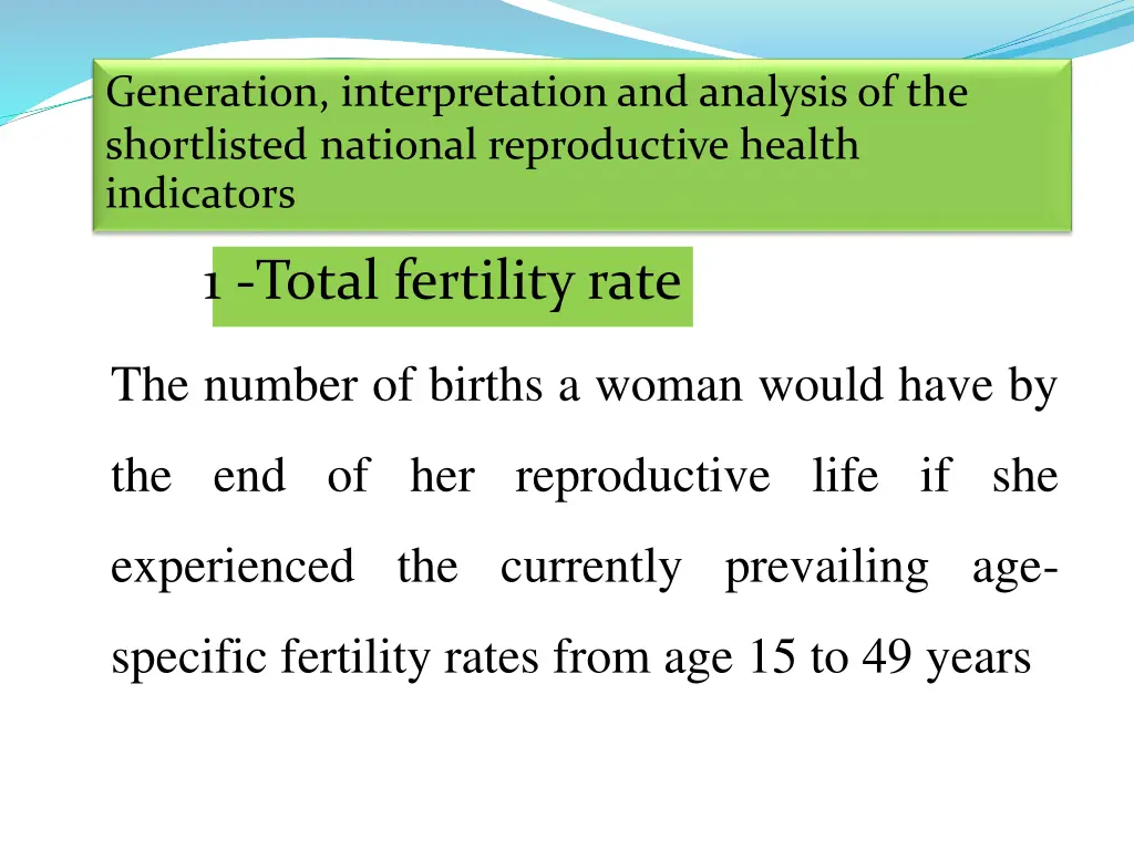 generation interpretation and analysis