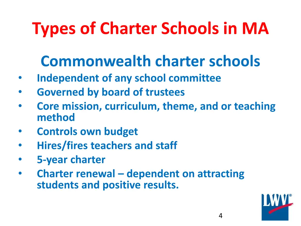 types of charter schools in ma