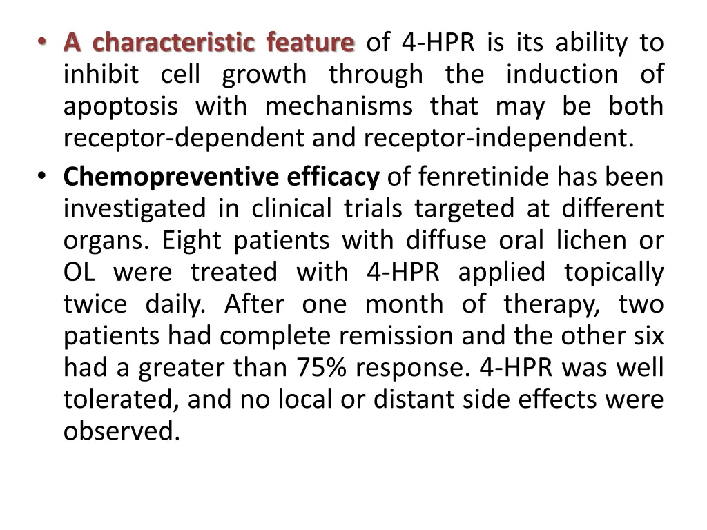 a characteristic feature of 4 hpr is its ability