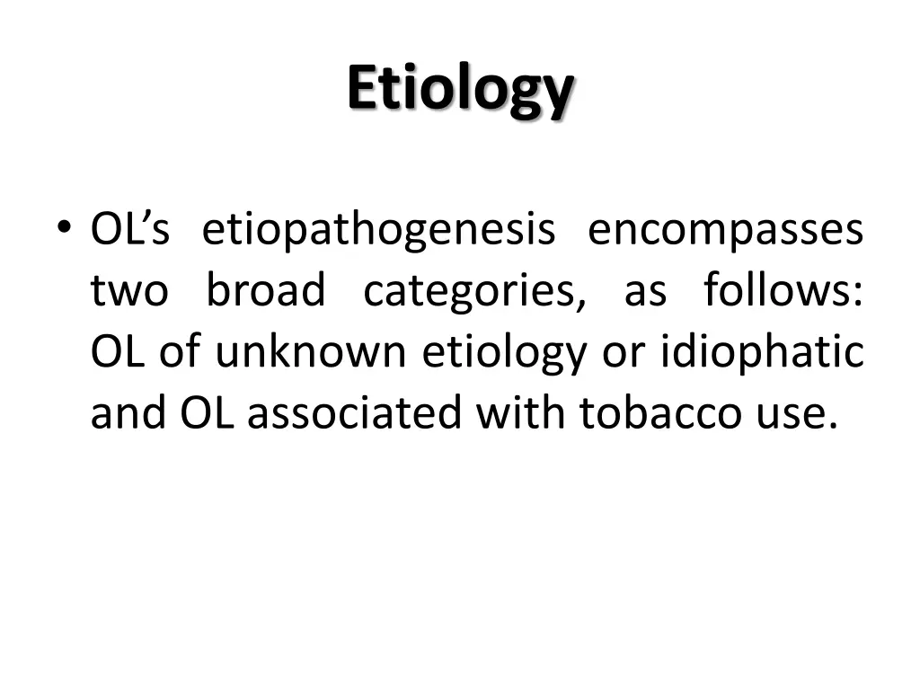 etiology