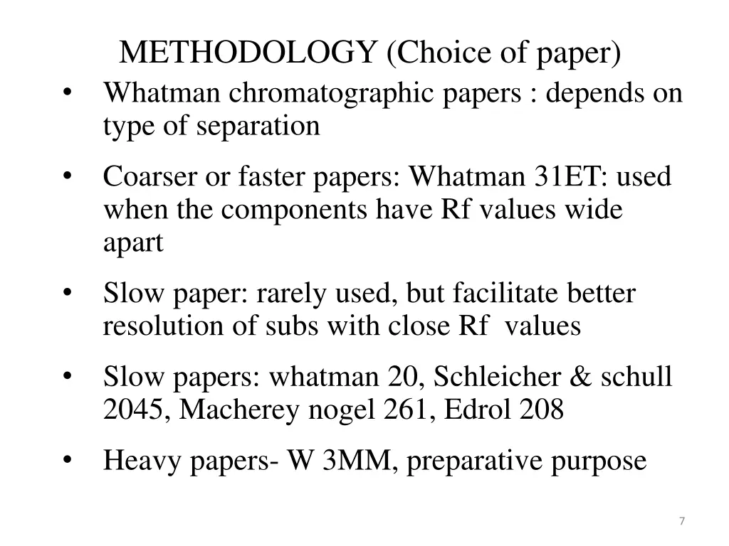 methodology choice of paper whatman