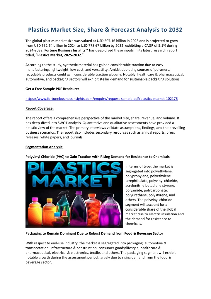 plastics market size share forecast analysis