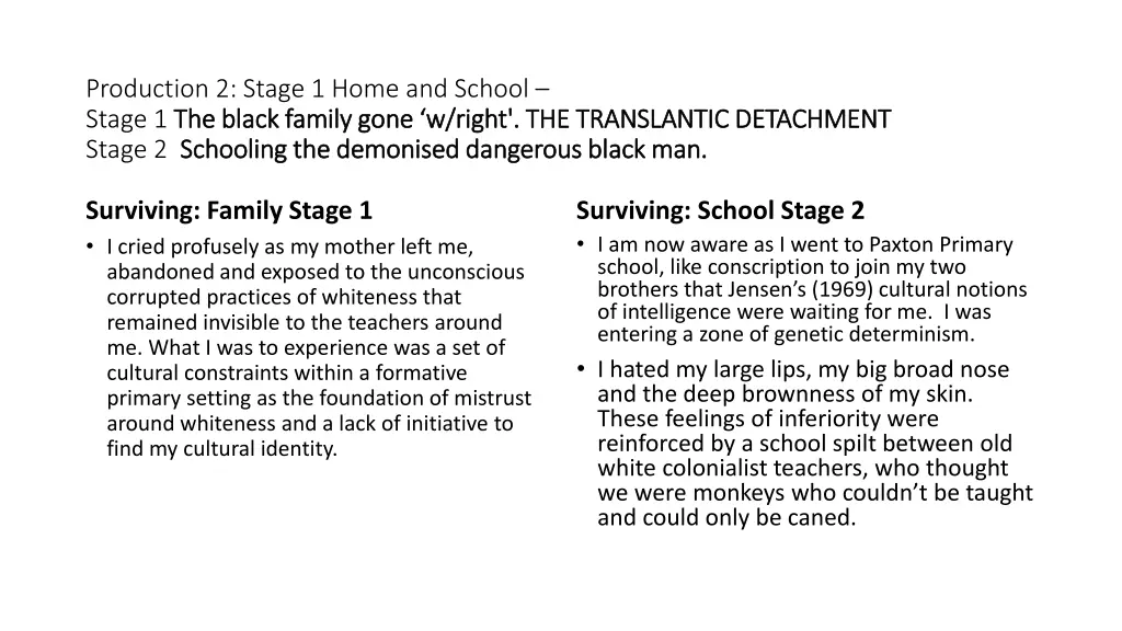 production 2 stage 1 home and school stage
