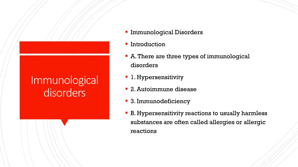 immunological disorders