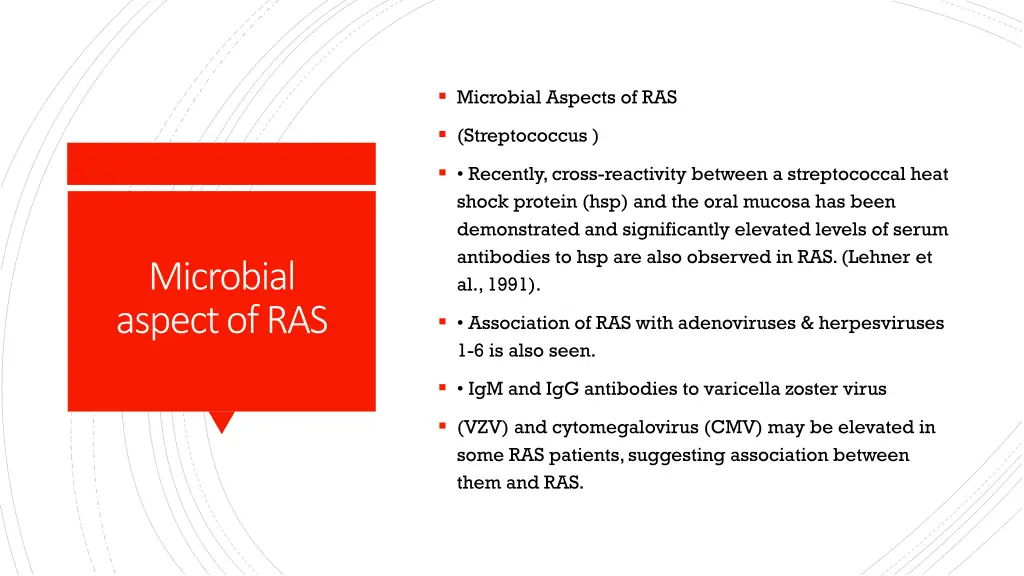 microbial aspects of ras