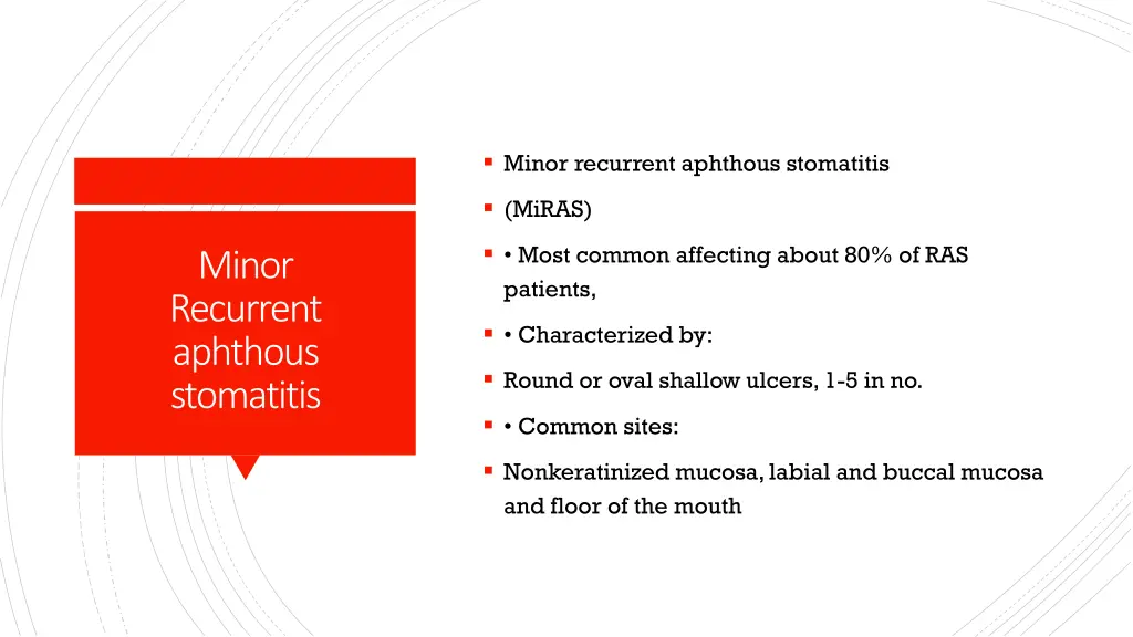 minor recurrent aphthous stomatitis
