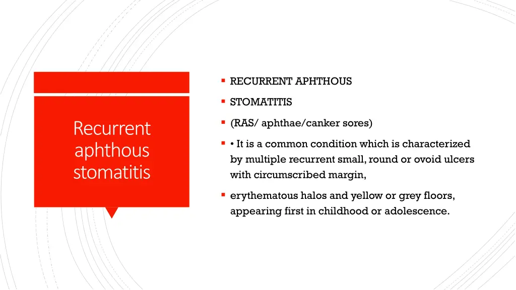 recurrent aphthous