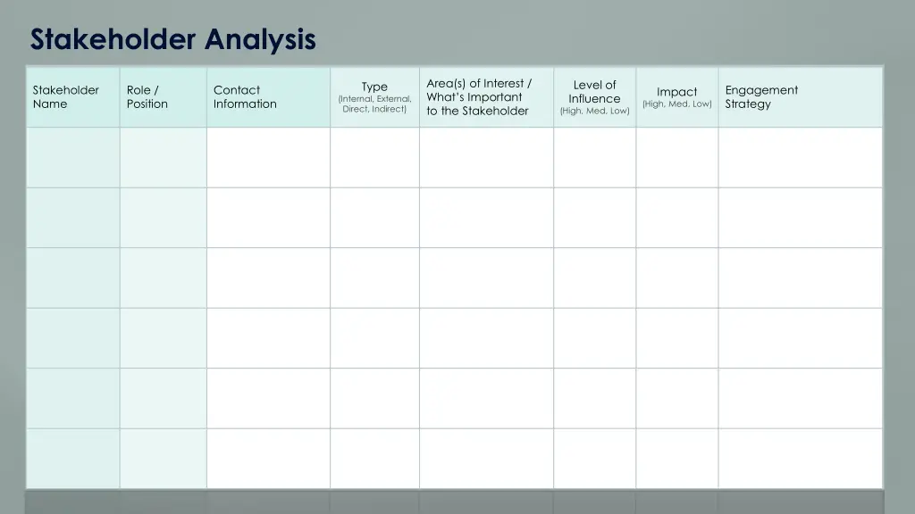 stakeholder analysis
