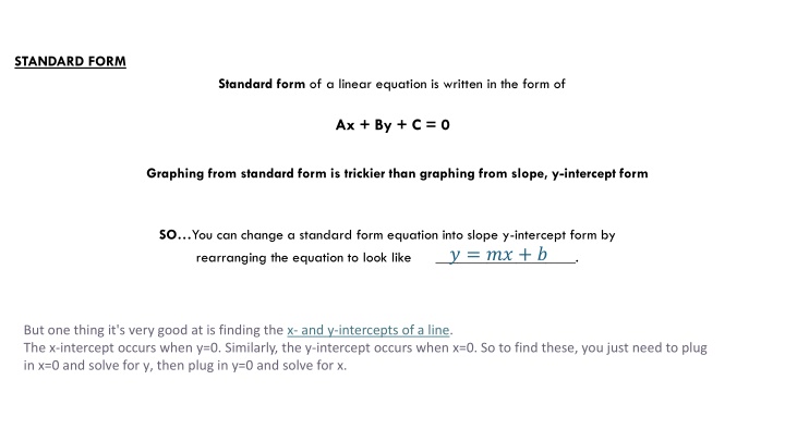 standard form