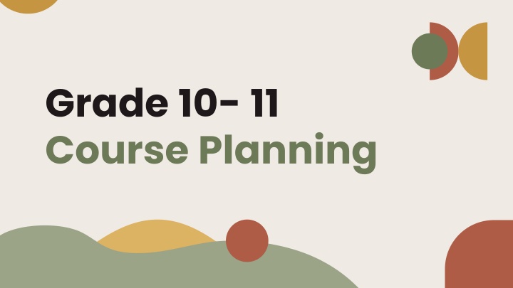 grade 10 11 course planning