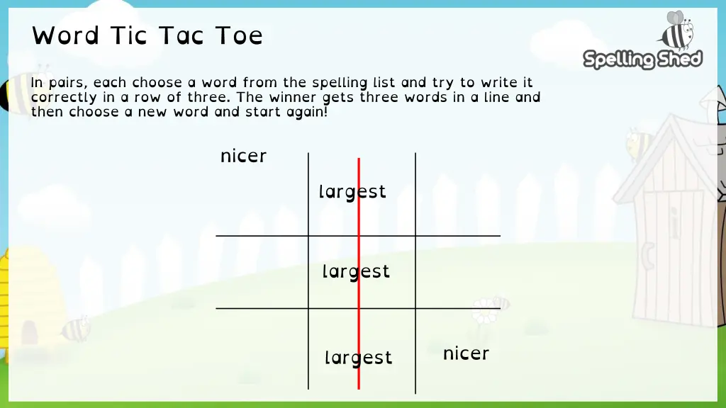 word tic tac toe