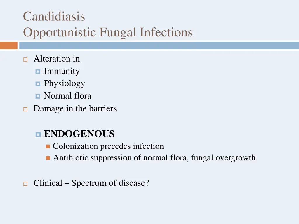 candidiasis opportunistic fungal infections