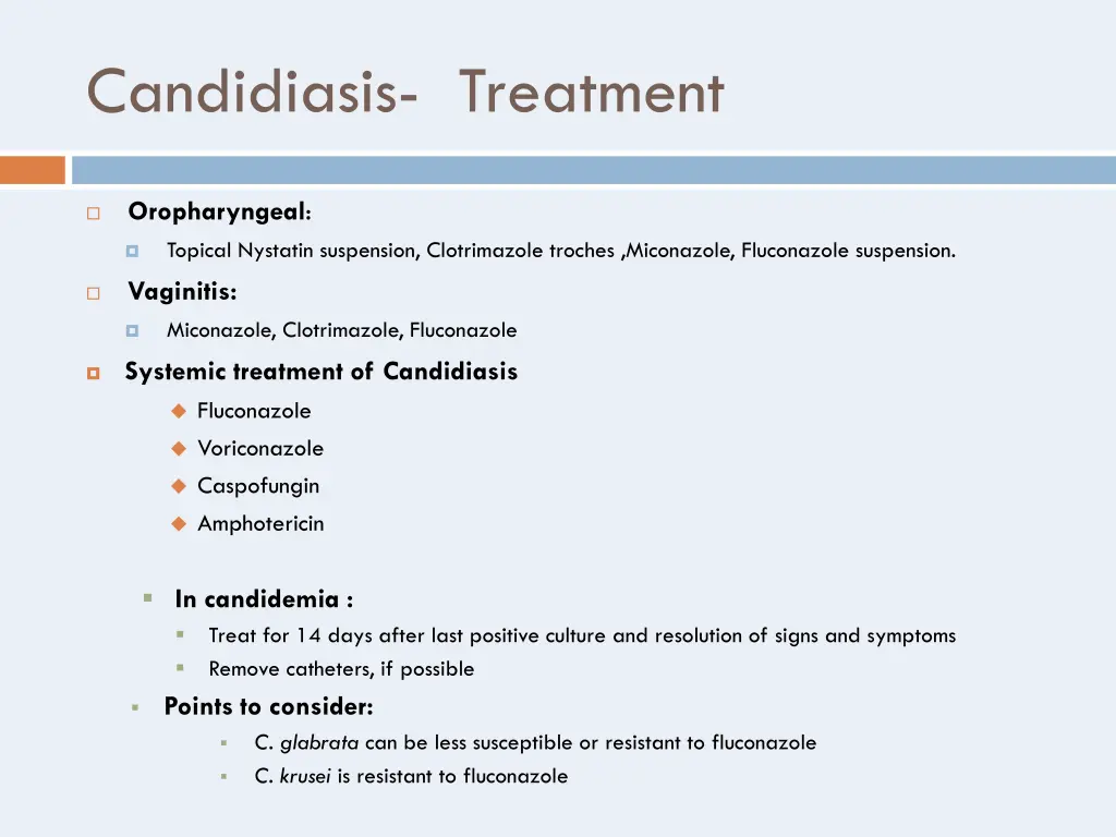 candidiasis treatment