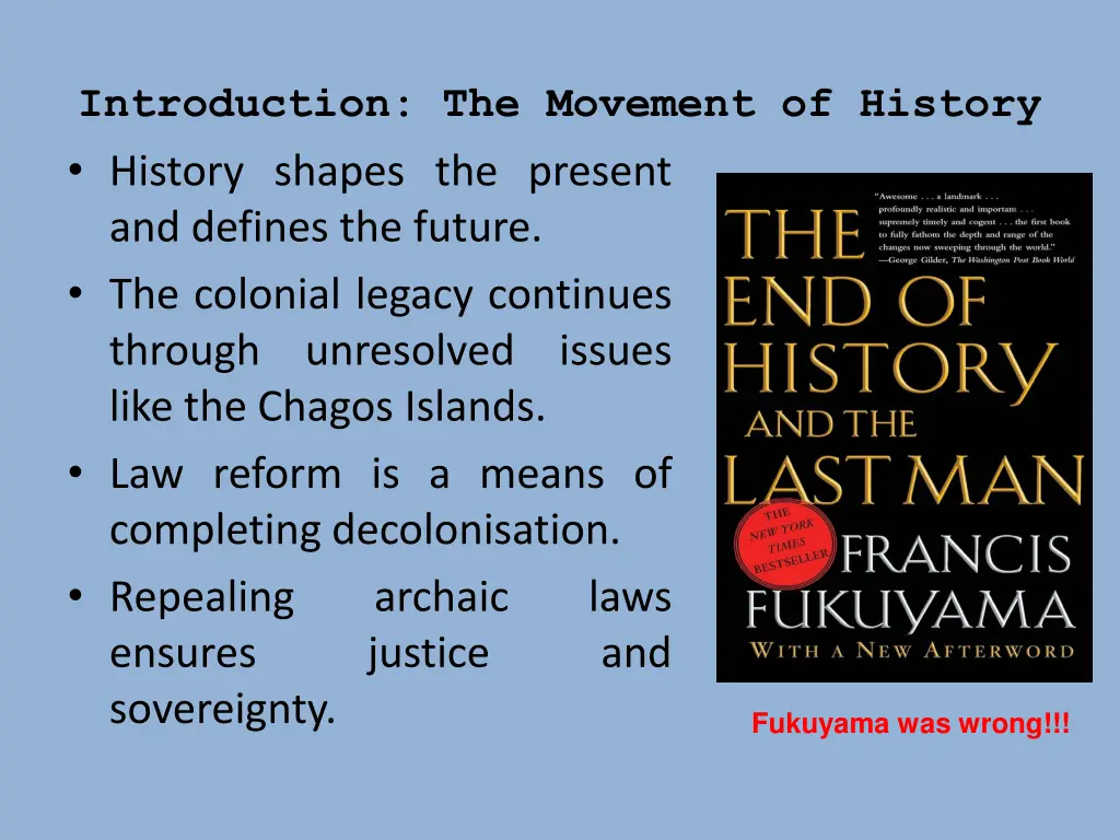 introduction the movement of history history