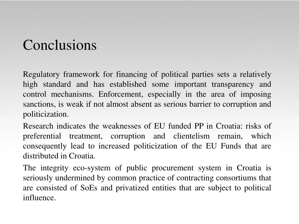 conclusions