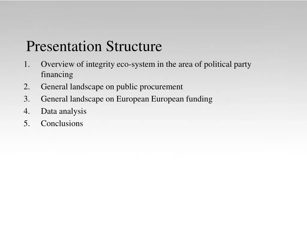 presentation structure