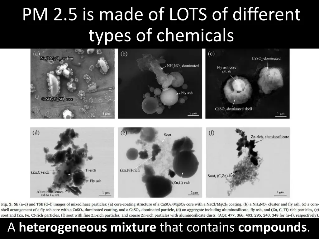 pm 2 5 is made of lots of different types