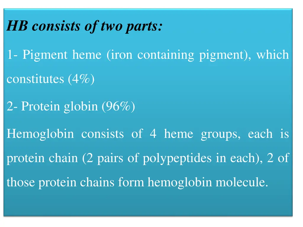 hb consists of two parts