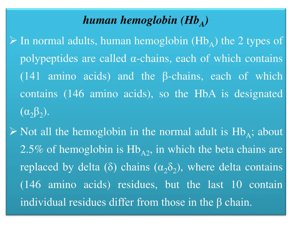 human hemoglobin hb a