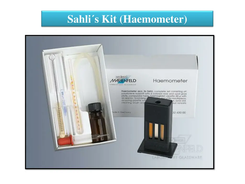 sahli s kit haemometer