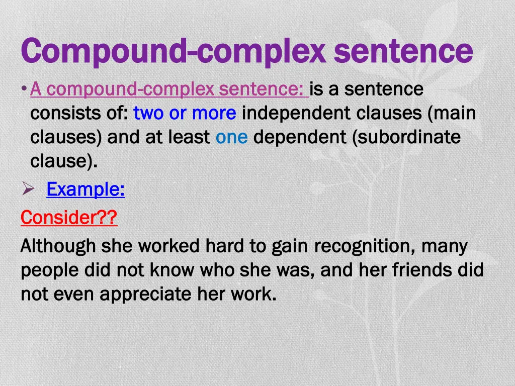 compound compound complex sentence complex