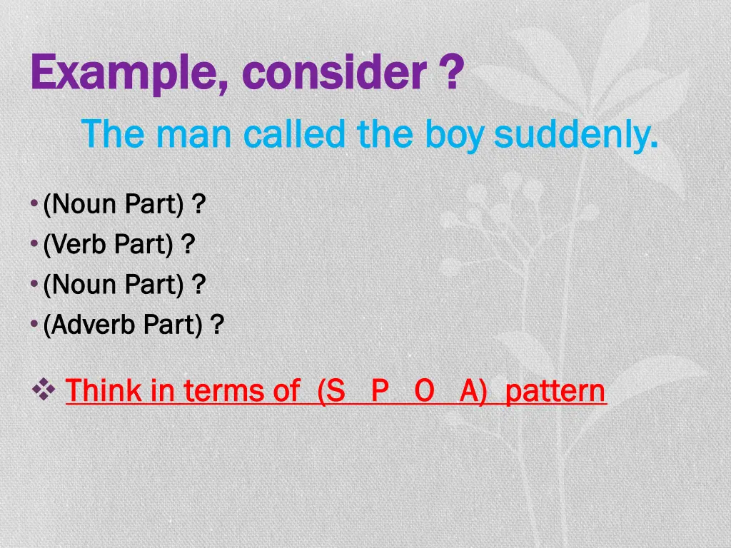example consider example consider the man called