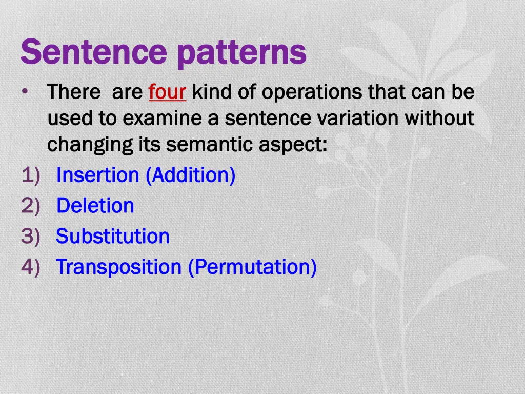 sentence sentence p patterns there are there