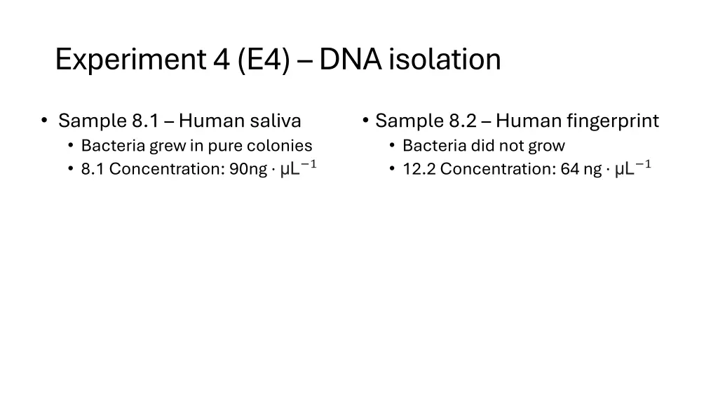 experiment 4 e4 dna isolation