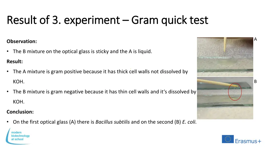 r result esult of 3 experiment of 3 experiment