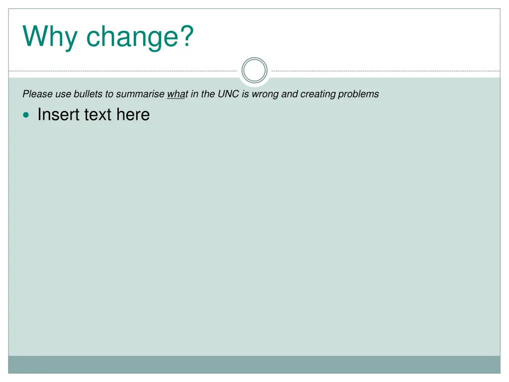 why change