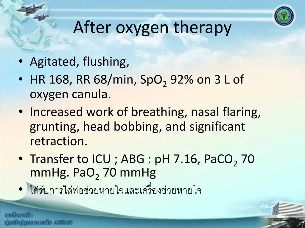 after oxygen therapy