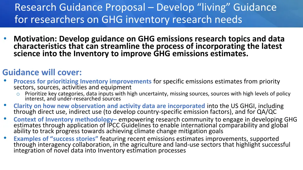 research guidance proposal develop living