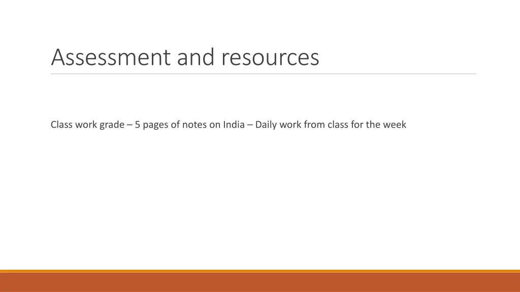 assessment and resources