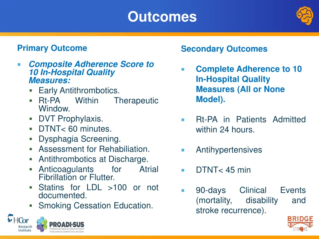 outcomes