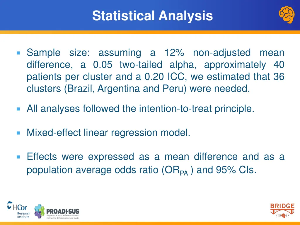 statistical analysis