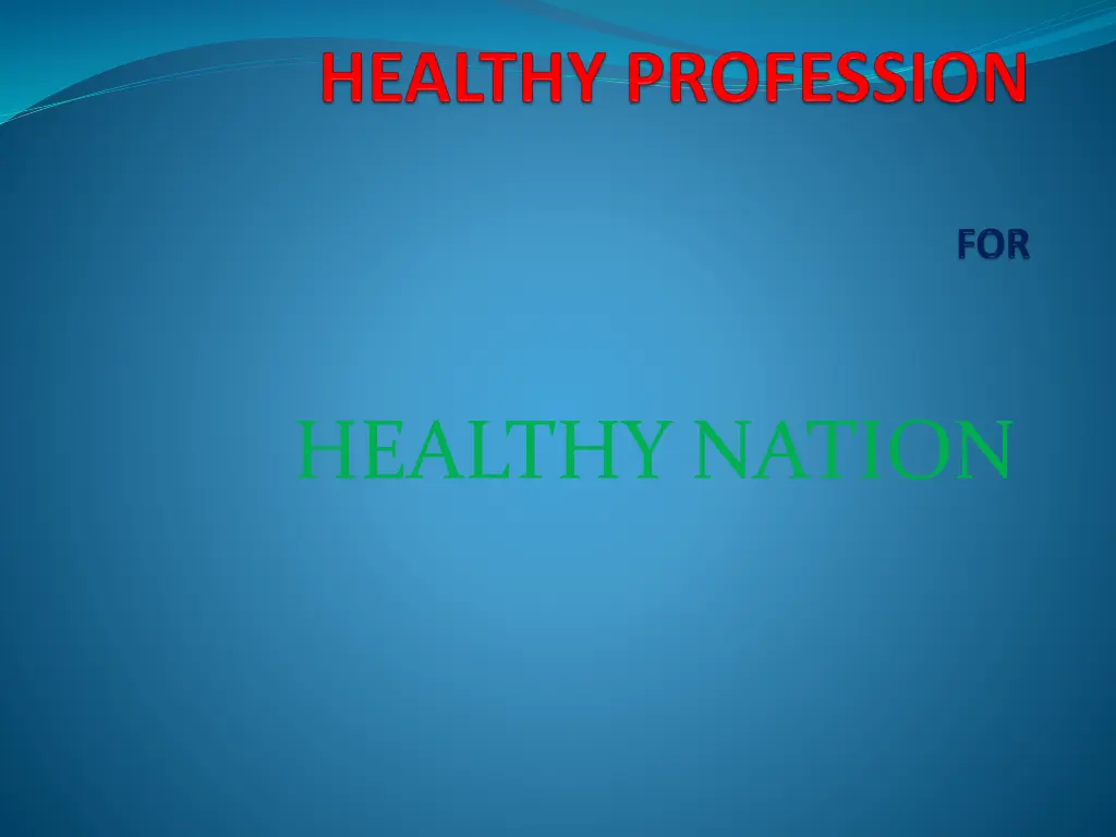 healthy nation