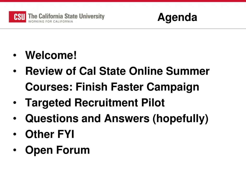 agenda