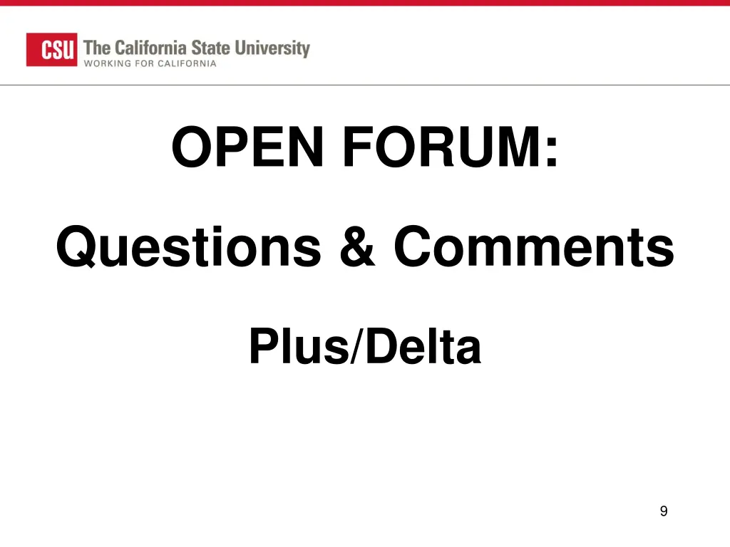 open forum
