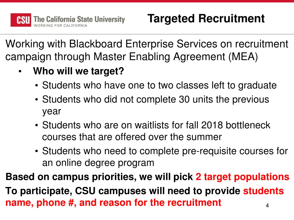 targeted recruitment
