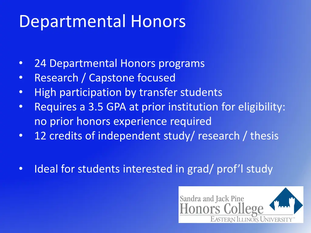 departmental honors