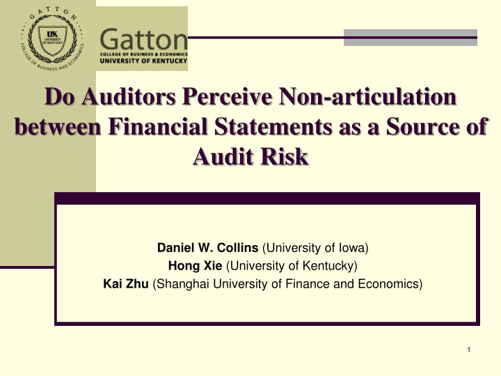 do auditors perceive non articulation between