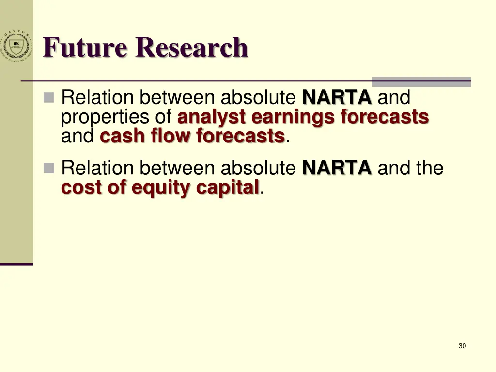 future research