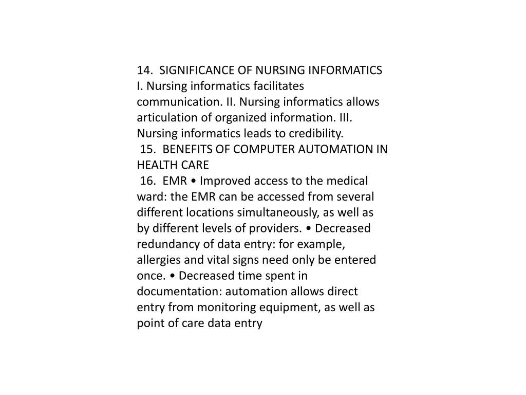14 significance of nursing informatics i nursing