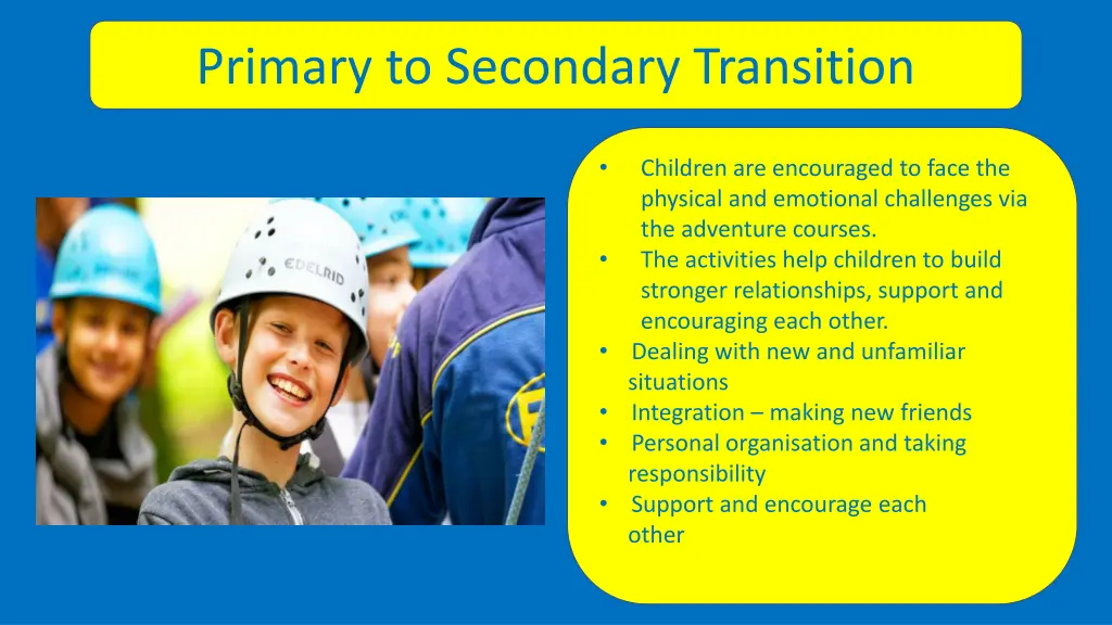 primary to secondary transition